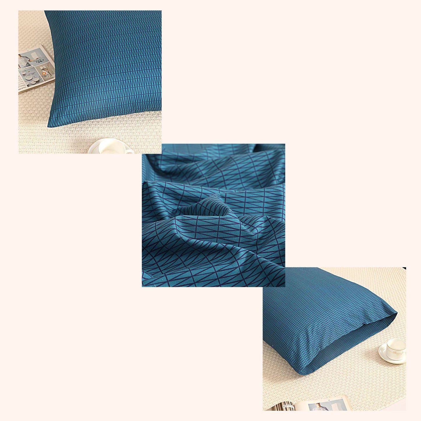 Struktur Cloud Blue – Taie d’oreiller 60x70 cm | Fraîcheur scandinave
