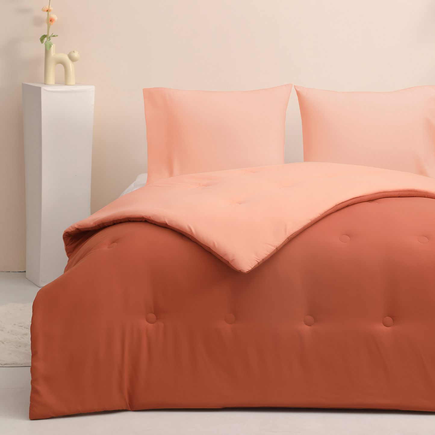 Nørd Berry Blush - Het hoesloos dekbed zonder overtrek |vaste hoes |wasbaar