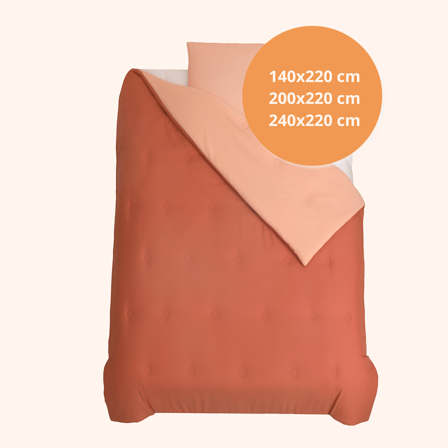 Nørd Berry Blush - Het hoesloos dekbed zonder overtrek |vaste hoes |wasbaar