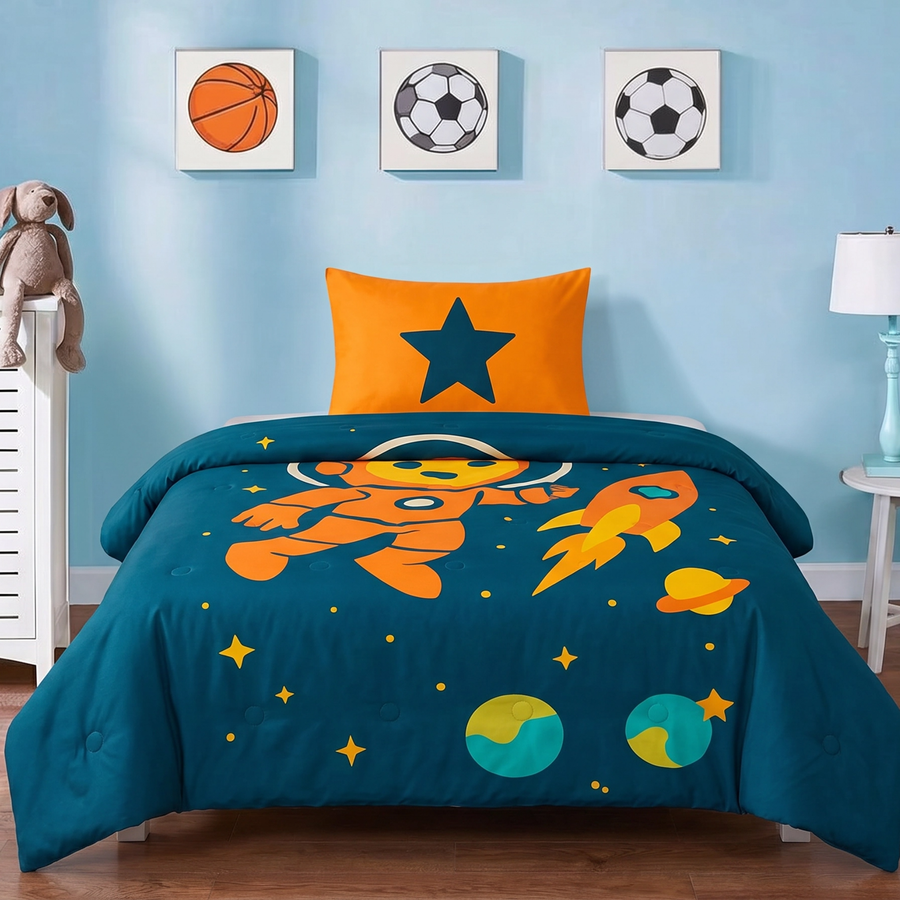 Good vibes - Cosmic Adventure - La couette sans housse pour enfants | housse fixe | lavable