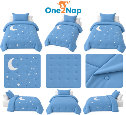 Dream Moonlit Sky - Waschbare Bettdecke ohne Bezug für Teenager und Studenten
