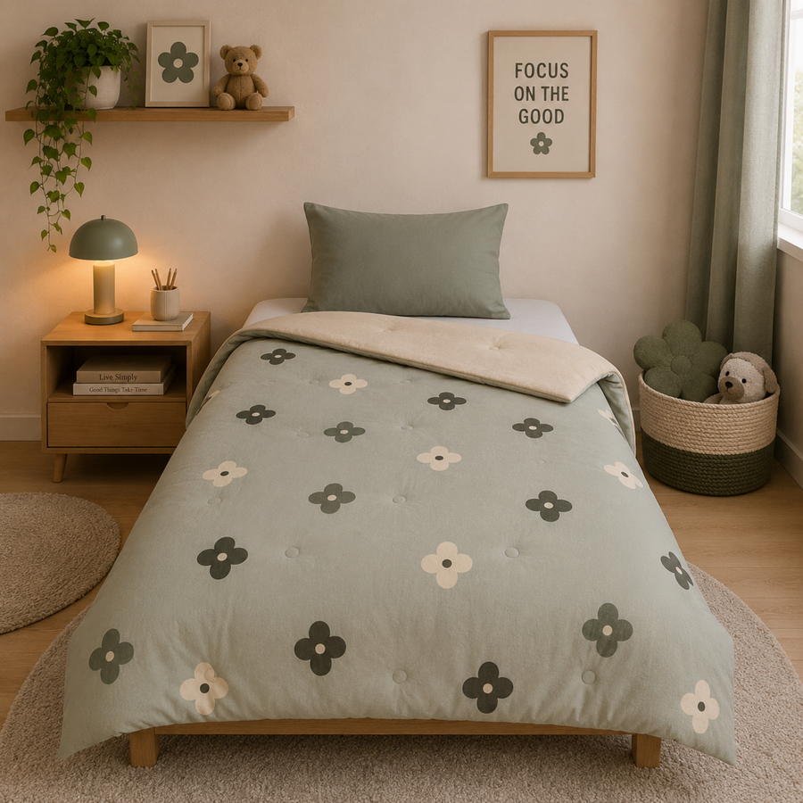 Drøm Forest Whisper - La couette sans housse de couette pour adolescents | housse fixe | lavable