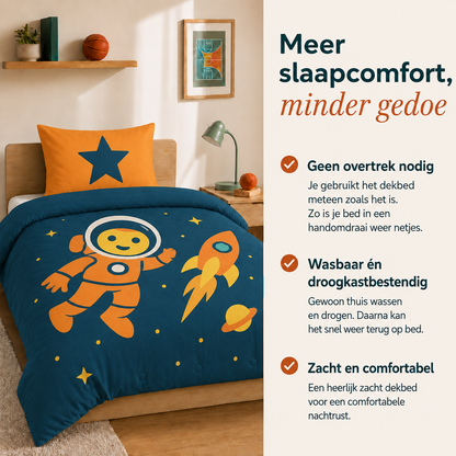 Good vibes - Cosmic Adventure - Wasbaar hoesloos dekbed voor de kinderen