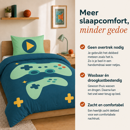 Good vibes - Game Galaxy - Wasbaar hoesloos dekbed voor de kinderen