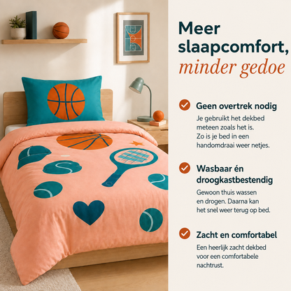 Good vibes - Sporty Summer - Wasbaar hoesloos dekbed voor de kinderen