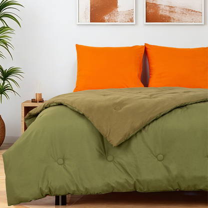 Dreamwave - Olive Leaf - Het hoesloos dekbed zonder overtrek |vaste hoes |wasbaar