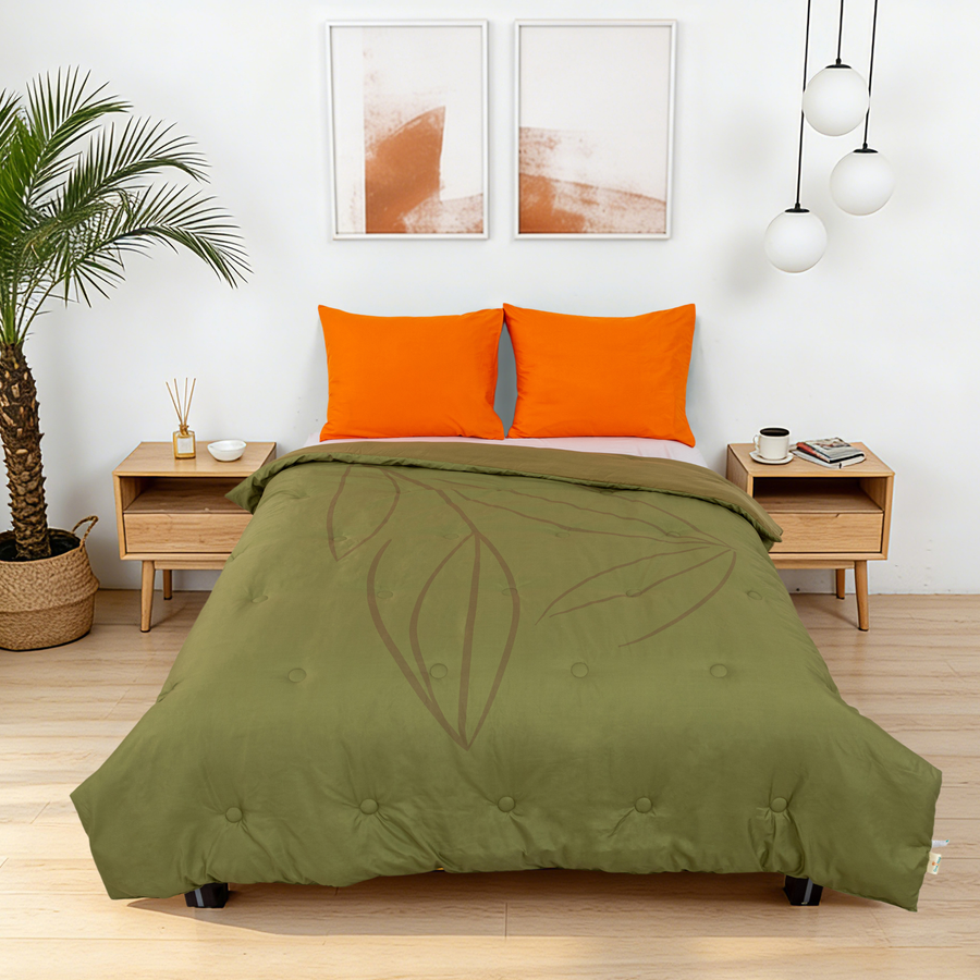 Dreamwave - Olive Leaf - La couette sans housse | housse fixe | lavable