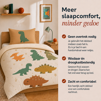 Snork Jurassic Joy - Wasbaar hoesloos dekbed voor de kinderen