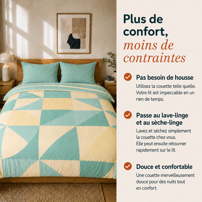Sommardröm - Mint Calm - La couette sans housse |housse fixe |lavable
