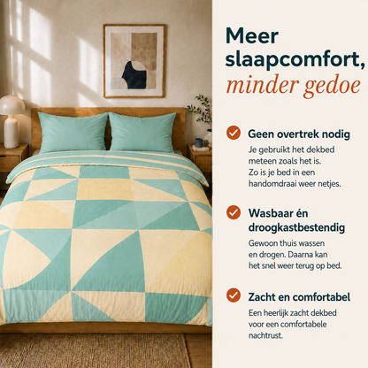 Sommardröm - Mint Calm - Waschbare Bettdecke ohne Bezug