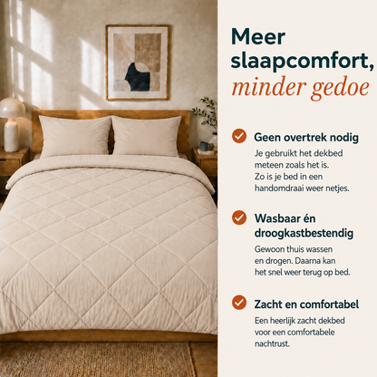 Sommarvino – Pale Linen – Waschbares Steppbett ohne Bezug