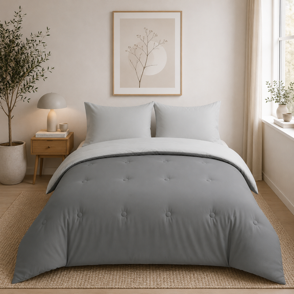 Nørd Stone Grey - La couette sans housse | housse fixe | lavable