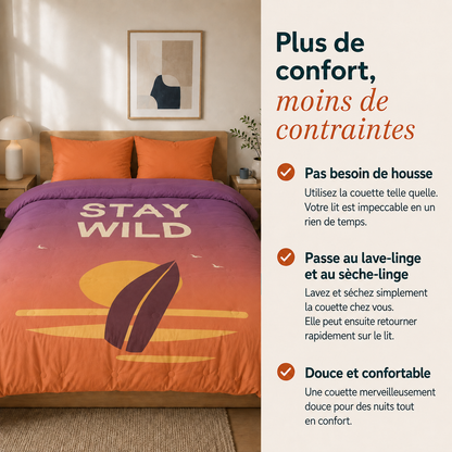 Take-it-Lazy - The Rebel Surfer - La couette sans housse ni parure |housse fixe |lavable