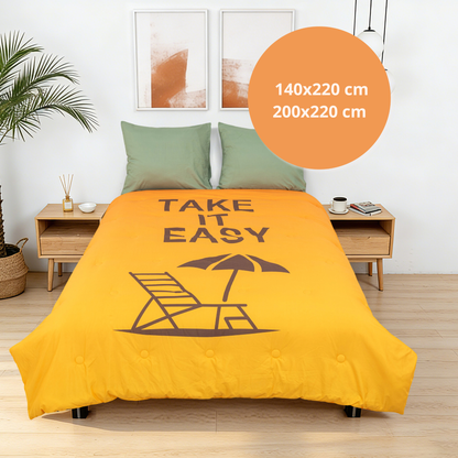 Take-it-Lazy - The Lounger - Het hoesloos dekbed zonder overtrek |vaste hoes |wasbaar