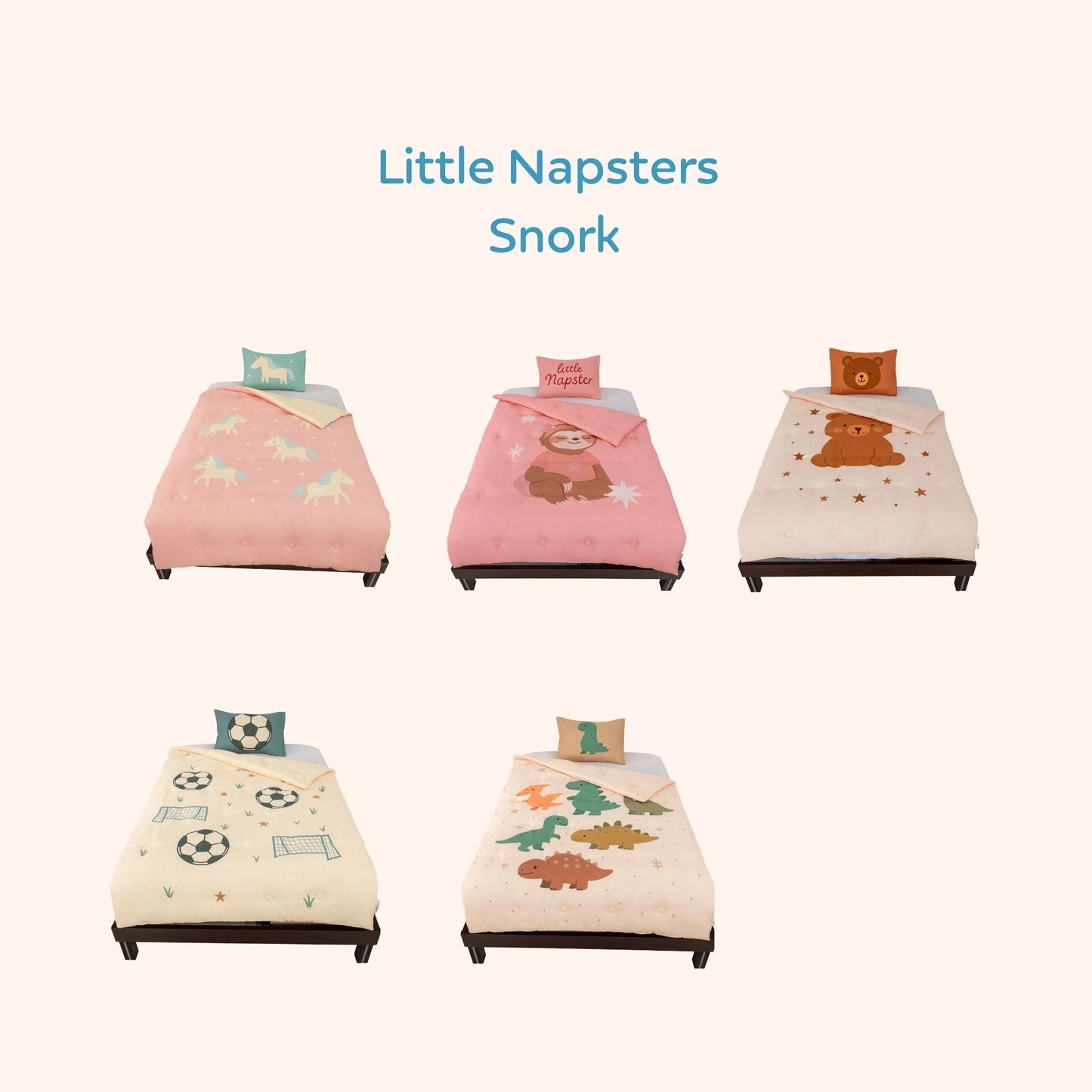 Snork Lazy Days - Het hoesloos dekbed zonder overtrek voor de kids  |vaste hoes |wasbaar