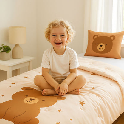 Snork Cuddle Caramel - Het hoesloos dekbed zonder overtrek voor de kids |vaste hoes |wasbaar