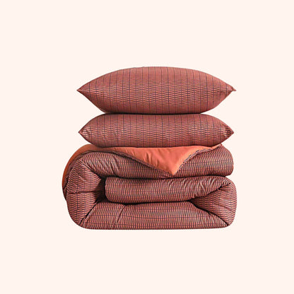 Struktur Velvet Plum - Het hoesloos dekbed zonder overtrek |vaste hoes |wasbaar